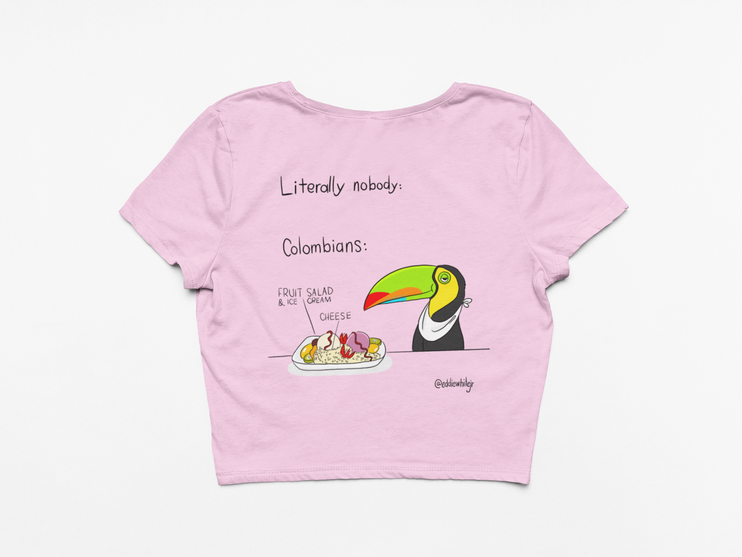 Literally Nobody - Fruit salad with cheese Crop-Top