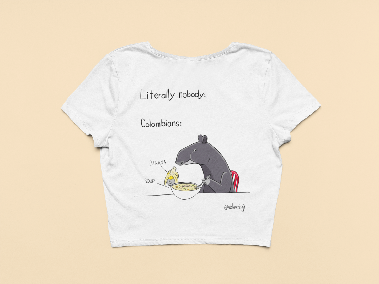 Literally Nobody - Soup with banana Crop-Top